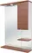 Зеркальный шкаф «Onika» Элита 60.01 с подсветкой штрокс коричневый/белый правый, фото №1