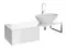 Тумба с раковиной «Dreja» Box 120 (Triumph 58) белая, фото №1