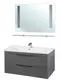 Мебель для ванной подвесная «Bellezza» Санриса 100 серебро, фото №1