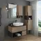 Мебель для ванной подвесная «Comforty» Штутгарт 90 дуб тёмно-коричневый/чёрная, изображение №4