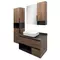 Мебель для ванной подвесная «Comforty» Штутгарт 90 дуб тёмно-коричневый/чёрная, фотография №3