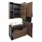 Мебель для ванной подвесная «Comforty» Штутгарт 60 дуб тёмно-коричневый/чёрная, изображение №4