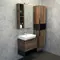 Мебель для ванной подвесная «Comforty» Штутгарт 60 дуб тёмно-коричневый/чёрная, картинка №2