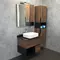 Мебель для ванной подвесная «Comforty» Штутгарт 75 дуб тёмно-коричневый/чёрная, картинка №2