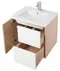 Мебель для ванной подвесная «Aquaton» Бостон 60 белая/дуб эврика, изображение №4
