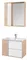 Мебель для ванной подвесная «Aquaton» Бостон 75 белая/дуб эврика, фото №1