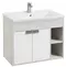 Мебель для ванной подвесная «Aquaton» Флай 80 белая/дуб крафт, картинка №2