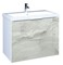 Мебель для ванной подвесная «Marka One» Liriya 75 White marble, картинка №2