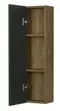 Подвесной шкаф «Aquaton» Терра 24 для зеркала подвесной антрацит/дуб Кантри универсальный, картинка №2