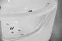 Ванна акриловая «Cerutti» Doris 137/135 с каркасом без сифона белая, картинка №2