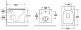 Подвесной унитаз безободковый «Owl 1975» Cube Cirkel-H белый с сиденьем дюропласт с микролифтом белое, картинка №6