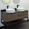 Мебель для ванной подвесная «Comforty» Порто-120-2 дуб тёмно-коричневый, фото №5