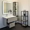Мебель для ванной подвесная «Comforty» Мальме 90 дуб дымчатый/чёрный, фотография №3