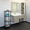 Мебель для ванной подвесная «Comforty» Мальме 90 дуб дымчатый/чёрный, картинка №2