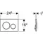 Кнопка смыва «Geberit» Sigma 20 115.882.11.1 белая матовая, картинка №2