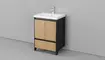 Мебель для ванной «Velvex» Klaufs 60 с дверцами и ящиком шатанэ/чёрная, изображение №4