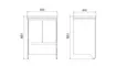 Мебель для ванной «Velvex» Klaufs 60 с дверцами и ящиком шатанэ/чёрная, фото №9