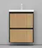 Мебель для ванной подвесная «Velvex» Klaufs 60 с 2 ящиками шатанэ/чёрная, изображение №4