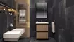Мебель для ванной подвесная «Velvex» Klaufs 60 с 2 ящиками шатанэ/чёрная, картинка №2