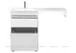 Тумба с раковиной под стиральную машину «Aquanet» Токио 120 (Персона 120 левая) с корзиной белая, картинка №10