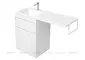 Мебель для ванной «Aquanet» Токио 120 белая с корзиной левая/правая, картинка №6
