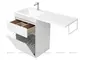Мебель для ванной «Aquanet» Токио 120 белая с корзиной левая/правая, фотография №7