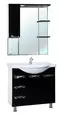 Зеркальный шкаф «Bellezza» Белла Люкс 85 с подсветкой чёрный левый, картинка №2