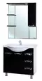 Зеркальный шкаф «Bellezza» Белла Люкс 85 с подсветкой чёрный правый, картинка №2
