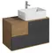 Мебель для ванной подвесная «Aquaton» Терра 85 антрацит/дуб Кантри, картинка №2