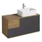 Мебель для ванной подвесная «Aquaton» Терра 105 антрацит/дуб Кантри, картинка №2