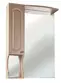 Зеркальный шкаф «Bellezza» Камелия 65 с подсветкой светлый лён левый, фото №1