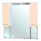Зеркальный шкаф «Bellezza» Мари 105 с подсветкой бежевый/белый, фото №1