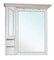 Зеркальный шкаф «Bellezza» Рим 100 с подсветкой белый с патиной золото левый, фото №1