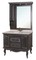 Зеркальный шкаф «Bellezza» Рим 100 с подсветкой чёрный с патиной серебро левый, картинка №2
