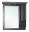 Зеркальный шкаф «Bellezza» Рим 100 с подсветкой чёрный с патиной серебро правый, фото №1