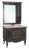 Зеркальный шкаф «Bellezza» Рим 100 с подсветкой чёрный с патиной серебро правый, картинка №2