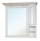 Зеркальный шкаф «Bellezza» Рим 110 с подсветкой белый с патиной золото правый, фото №1