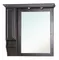 Зеркальный шкаф «Bellezza» Рим 110 с подсветкой чёрный с патиной серебро левый, фото №1