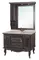 Зеркальный шкаф «Bellezza» Рим 110 с подсветкой чёрный с патиной серебро левый, картинка №2