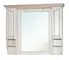 Зеркальный шкаф «Bellezza» Рим 120 с подсветкой белый с патиной золото, фото №1