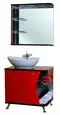 Зеркало «Bellezza» Рио 70 с ИК датчиком с подсветкой красное/чёрное левое, картинка №2