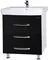 Тумба под раковину «Bellezza» Рокко 80 Н чёрная/белая, фото №1