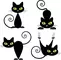 Black cat 2 Декор 10х10 · Black cat, Артвалентто, фото №1