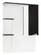 Зеркало с шкафчиком «Bellezza» Эйфория 80 с подсветкой чёрный правый, фото №1