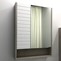 Зеркальный шкаф «Comforty» Клеон 60 без света белый/дуб дымчатый, фото №1