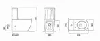 Унитаз компакт безободковый «Cerutti» Sella белый с сиденьем дюропласт с микролифтом белое, картинка №2