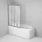 Шторка на ванну стеклянная «Am.Pm» Like W80BS-100-140CT 100/140 прозрачная/хром универсальная, фотография №3