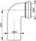 Колено стока, комплект DN90/90 · AlcaPlast, M908, картинка №2