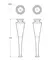 Комплект мебельных ножек «Cezares» Tiffany 35 см Bianco opaco, картинка №2