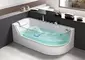 Гидромассажная ванна акриловая «Cerutti» C-403L с каркасом с сифоном белая левая, картинка №2